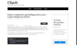 
							         https://employee.questdiagnostics.com – Login Employee Portal - Clipsit								  
							    