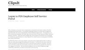 
							         https://ess.pdstech.com - Logon to PDS Employee Self Service Portal								  
							    