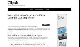 
							         http://www.mygenesco.com/ - Ultipro Login for Lids Employees								  
							    