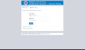 
							         HU Online Portal: Log in								  
							    
