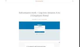 
							         hub.amazon.work - Log into Amazon A to Z Employee Portal -								  
							    