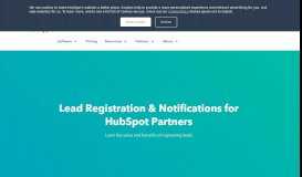 
							         HubSpot Partner Lead Registration								  
							    