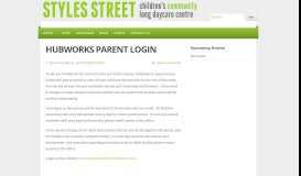 
							         Hubworks Parent Login - Styles Street Children's Community Long ...								  
							    