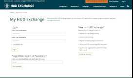 
							         HUD Exchange Login page								  
							    