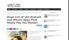 
							         Huge List of 132 Smartphone Apps That Really Pay You Money!								  
							    