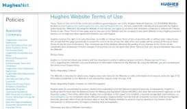 
							         Hughes Website Terms of Use								  
							    