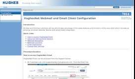 
							         HughesNet Webmail and Email Client Configuration								  
							    