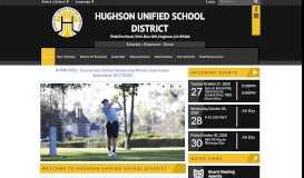
							         Hughson Unified School District: Home								  
							    