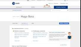 
							         Hugo Boss employee ratings and reviews | SEEK								  
							    