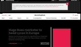 
							         Hugo Boss marketer to head Lycos in Europe – Marketing Week								  
							    