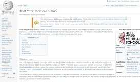 
							         Hull York Medical School - Wikipedia								  
							    