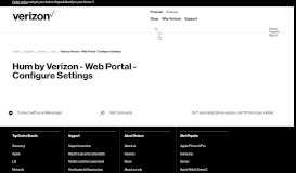 
							         Hum by Verizon - Web Portal - Configure Settings | Verizon Wireless								  
							    
