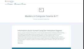
							         Human Computer Interaction - Masters Portal								  
							    