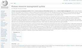 
							         Human resource management system - Wikipedia								  
							    