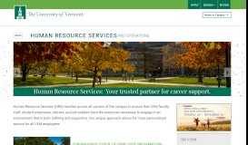 
							         Human Resource Services - University of Vermont								  
							    