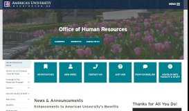 
							         Human Resources | American University, Washington, DC								  
							    