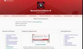 
							         Human Resources - Barnwell School District 45								  
							    