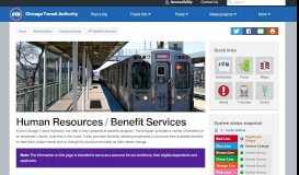 
							         Human Resources Benefits Services - CTA - Chicago Transit Authority								  
							    