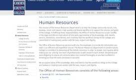 
							         Human Resources - Camden County College								  
							    