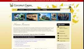 
							         Human Resources - City of Coconut Creek								  
							    