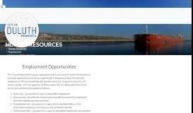 
							         Human Resources : City of Duluth, MN								  
							    