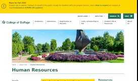 
							         Human Resources - College of DuPage								  
							    