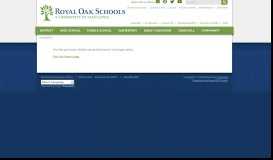 
							         Human Resources - District - Royal Oak Schools								  
							    