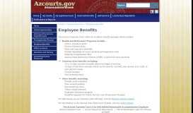 
							         Human Resources > Employee Benefits - Arizona Judicial Branch								  
							    