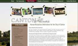 
							         Human Resources & Employment - Canton, Illinois								  
							    