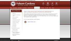 
							         Human Resources / Employment - Folsom Cordova Unified								  
							    