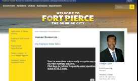 
							         Human Resources | Fort Pierce, FL - Official Website - City of Fort Pierce								  
							    