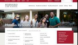 
							         Human Resources | Harvard Law School								  
							    