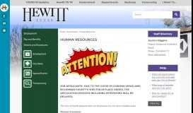 
							         Human Resources | Hewitt, TX - Official Website								  
							    