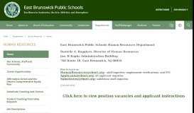 
							         Human Resources / Home - East Brunswick Public Schools								  
							    