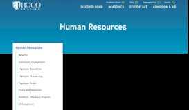 
							         Human Resources | Hood College								  
							    