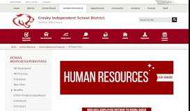 
							         Human Resources / HR Department - Crosby ISD								  
							    