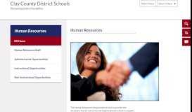 
							         Human Resources / HR Home - Clay County Schools								  
							    