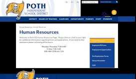 
							         Human Resources – Human Resources – Poth ISD								  
							    