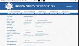 
							         Human Resources - Jackson County Public Schools								  
							    