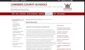 
							         Human Resources - Lowndes County Schools								  
							    