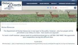 
							         Human Resources | Ontario County, NY - Official Website								  
							    