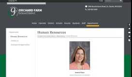 
							         Human Resources - Orchard Farm School District								  
							    