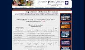 
							         Human Resources - Paterson School District - Paterson, New Jersey ...								  
							    