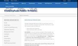 
							         Human Resources / Payroll & Investments - Framingham Public Schools								  
							    