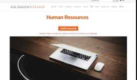 
							         Human Resources: Payroll. Kalamazoo College								  
							    