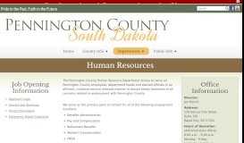 
							         Human Resources - Pennington County, South Dakota								  
							    