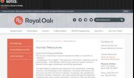
							         Human Resources | Royal Oak, MI								  
							    