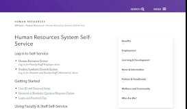 
							         Human Resources System Self-Service – Human Resources								  
							    