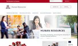 
							         Human Resources | The University of Arizona								  
							    