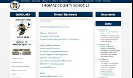 
							         Human Resources - Thomas County Schools								  
							    